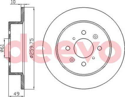 DEEVO BD15280 - Disque de frein cwaw.fr