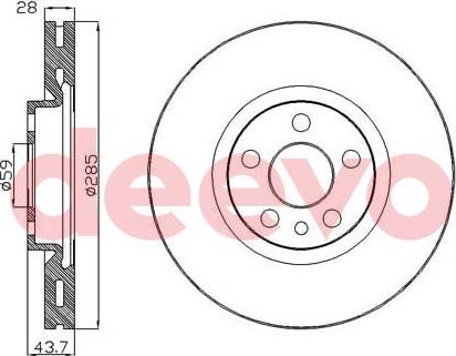 DEEVO BD15220 - Disque de frein cwaw.fr