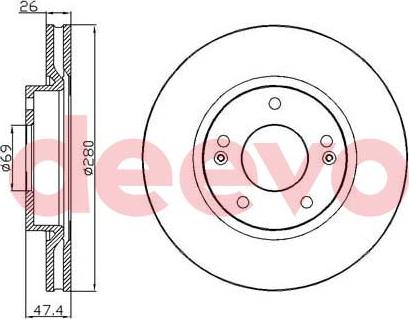 DEEVO BD15760 - Disque de frein cwaw.fr