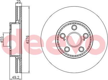 DEEVO BD16940 - Disque de frein cwaw.fr