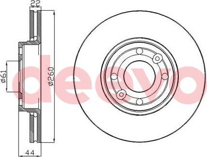 DEEVO BD16460 - Disque de frein cwaw.fr