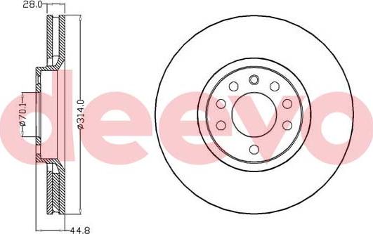 DEEVO BD16420 - Disque de frein cwaw.fr