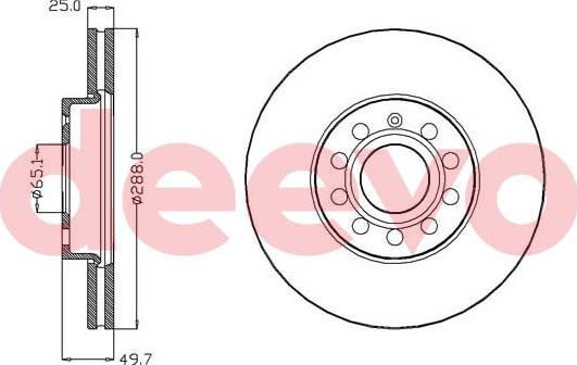 DEEVO BD16620 - Disque de frein cwaw.fr