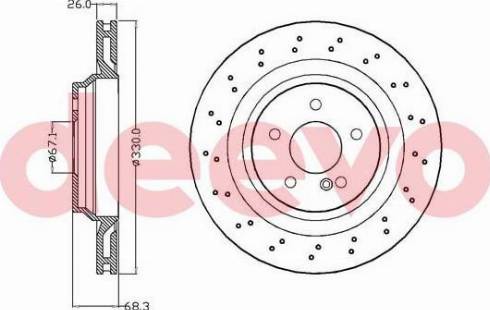 DEEVO BD16240 - Disque de frein cwaw.fr