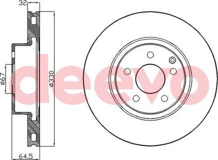 DEEVO BD16200 - Disque de frein cwaw.fr