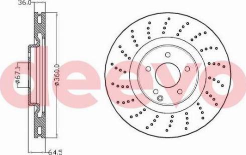 DEEVO BD16220 - Disque de frein cwaw.fr