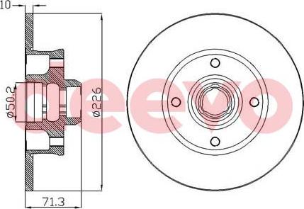 DEEVO BD10980 - Disque de frein cwaw.fr