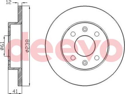 DEEVO BD10480 - Disque de frein cwaw.fr