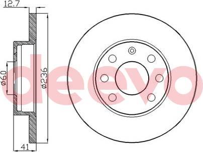 DEEVO BD10160 - Disque de frein cwaw.fr