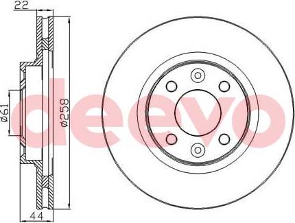 DEEVO BD10130 - Disque de frein cwaw.fr