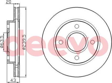 DEEVO BD10300 - Disque de frein cwaw.fr