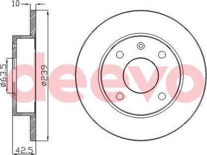 DEEVO BD10320 - Disque de frein cwaw.fr