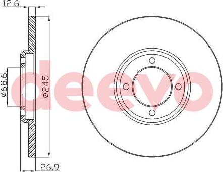 DEEVO BD10220 - Disque de frein cwaw.fr