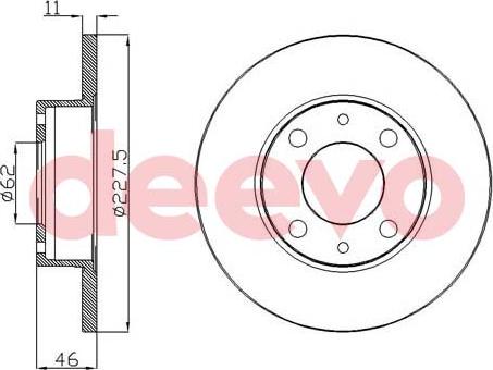 DEEVO BD10700 - Disque de frein cwaw.fr