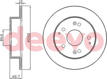 DEEVO BD11940 - Disque de frein cwaw.fr