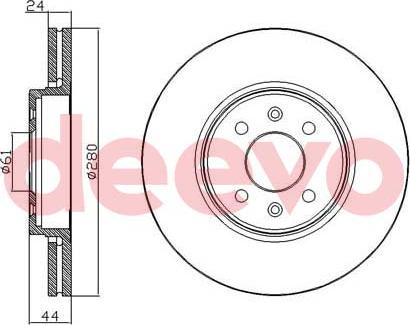 DEEVO BD11480 - Disque de frein cwaw.fr