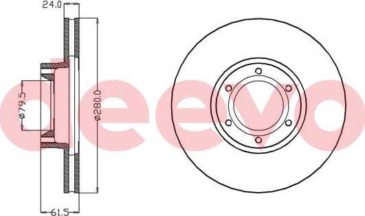 DEEVO BD11500 - Disque de frein cwaw.fr