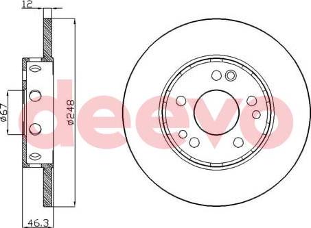 DEEVO BD11160 - Disque de frein cwaw.fr