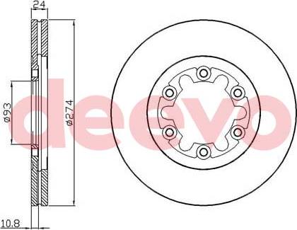 DEEVO BD11880 - Disque de frein cwaw.fr