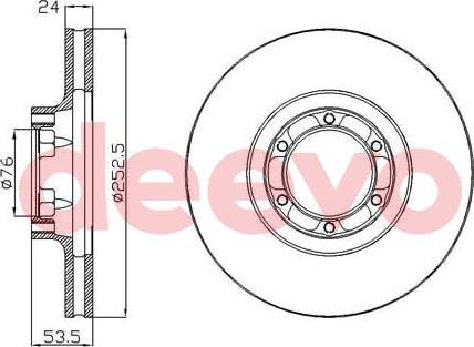 DEEVO BD11240 - Disque de frein cwaw.fr