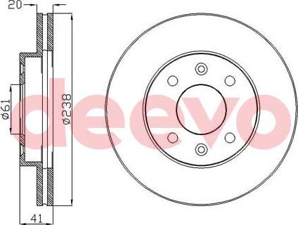 DEEVO BD11260 - Disque de frein cwaw.fr