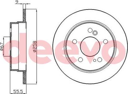 DEEVO BD11220 - Disque de frein cwaw.fr