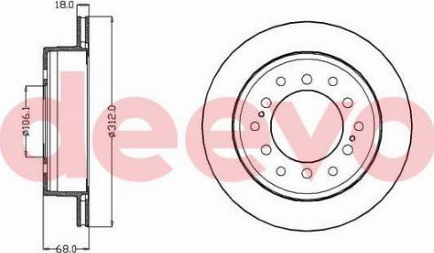 DEEVO BD11700 - Disque de frein cwaw.fr