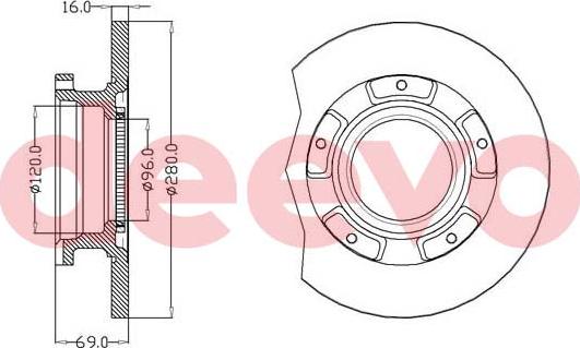 DEEVO BD18940 - Disque de frein cwaw.fr