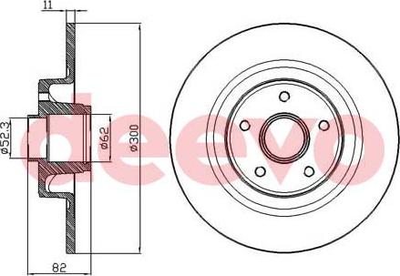 DEEVO BD18920 - Disque de frein cwaw.fr