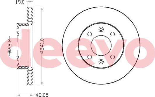 DEEVO BD18440 - Disque de frein cwaw.fr