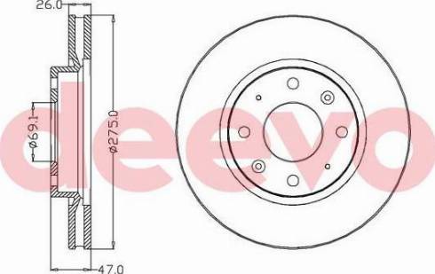 DEEVO BD18480 - Disque de frein cwaw.fr