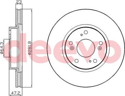 DEEVO BD18420 - Disque de frein cwaw.fr