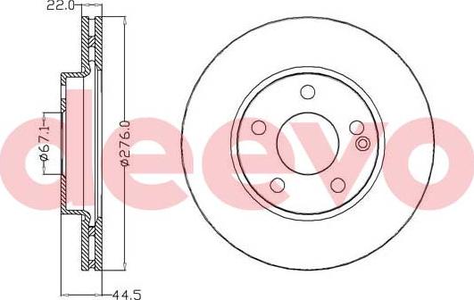 DEEVO BD18560 - Disque de frein cwaw.fr