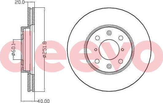 DEEVO BD18680 - Disque de frein cwaw.fr