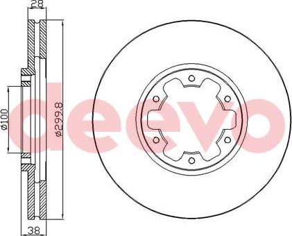 DEEVO BD18620 - Disque de frein cwaw.fr