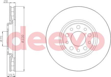 DEEVO BD18100 - Disque de frein cwaw.fr