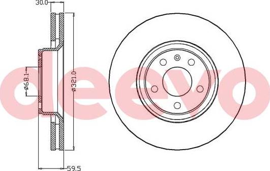 DEEVO BD18180 - Disque de frein cwaw.fr