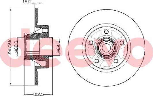 DEEVO BD18840 - Disque de frein cwaw.fr