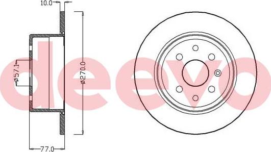 DEEVO BD18380 - Disque de frein cwaw.fr