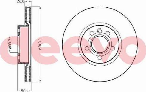 DEEVO BD13960 - Disque de frein cwaw.fr