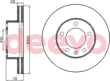 DEEVO BD13480 - Disque de frein cwaw.fr