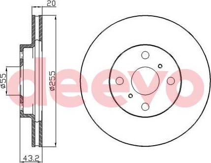 DEEVO BD13580 - Disque de frein cwaw.fr