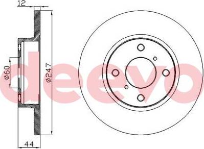 DEEVO BD13140 - Disque de frein cwaw.fr