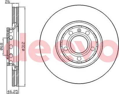 DEEVO BD13840 - Disque de frein cwaw.fr