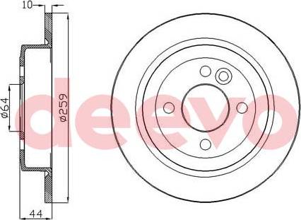 DEEVO BD13340 - Disque de frein cwaw.fr