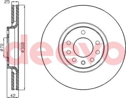 DEEVO BD13360 - Disque de frein cwaw.fr