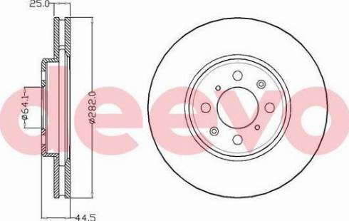 DEEVO BD13380 - Disque de frein cwaw.fr