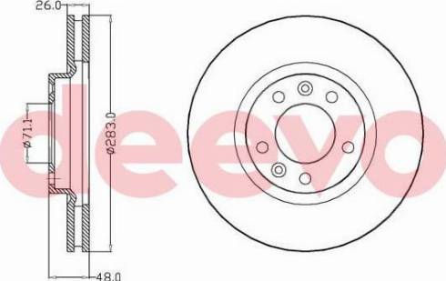 DEEVO BD13240 - Disque de frein cwaw.fr