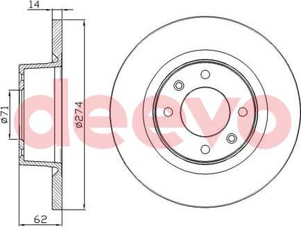 DEEVO BD13760 - Disque de frein cwaw.fr