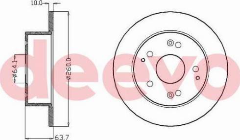 DEEVO BD13700 - Disque de frein cwaw.fr